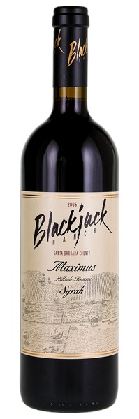 2005 Blackjack Ranch Maximus Hillside Reserve Syrah, 750ml