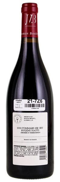 2020 Domaine Jean-Marc / Thomas Bouley Pommard Les Rugiens-Haut, 750ml