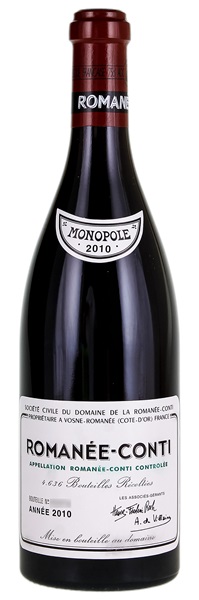 2010 Domaine de la Romanee-Conti Romanee-Conti, 750ml