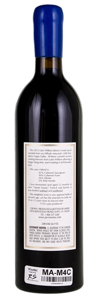 2012 Jarvis Cave Fermented Lake William, 750ml