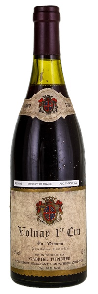 1989 Gabriel Tupinier Volnay 1er Cru L'Ormeau, 750ml