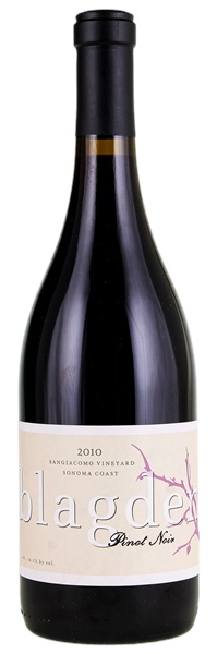 2010 Blagden Sangiacomo Vineyard Pinot Noir, 750ml