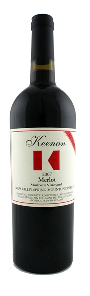 2007 Robert Keenan Winery Mailbox Vineyard Spring Mountain Reserve Merlot, 750ml