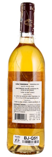 2010 Lopez de Heredia Rioja Vina Tondonia Reserva Blanco, 750ml