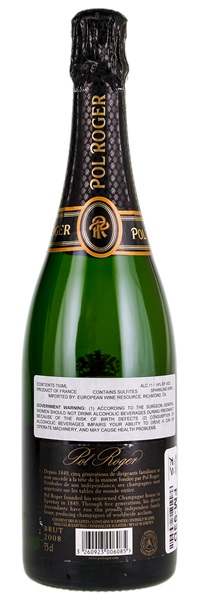 2008 Pol Roger Brut, 750ml