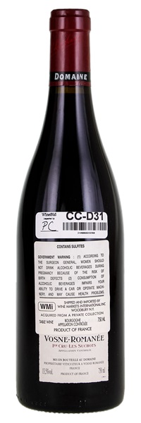 2000 Domaine Robert Arnoux Vosne-Romanee Les Suchots, 750ml