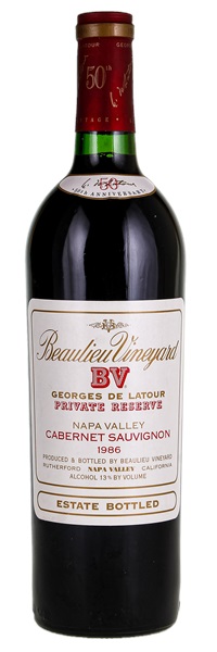 1986 Beaulieu Vineyard Georges de Latour Private Reserve Cabernet Sauvignon, 750ml