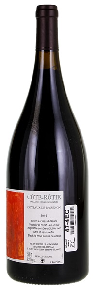 2016 Jean-Michel Stephan Cote-Rotie Côteaux de Bassenon, 1.5ltr