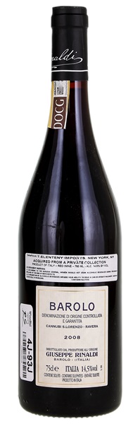 2008 Giuseppe Rinaldi Barolo Cannubi San Lorenzo - Ravera, 750ml