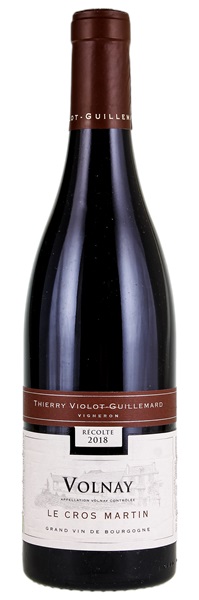 2018 Thierry Violot-Guillemard Volnay Le Cros Martin, 750ml