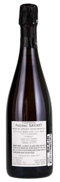 2013 Frederic Savart Extra Brut 1er Cru Le Mont Benoit Vieilles Vignes, 750ml
