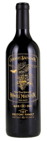 2021 Pestoni Family Three Tears Vineyard Block B Cabernet Sauvignon, 750ml