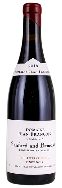 2018 Domaine Jean Francois Sanford & Benedict Vineyard The Twelve Rows Pinot Noir, 750ml