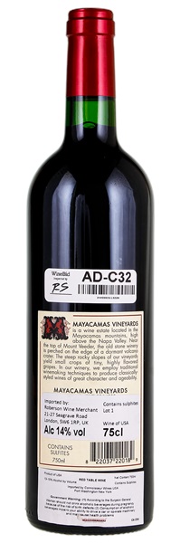 2018 Mayacamas Cabernet Sauvignon