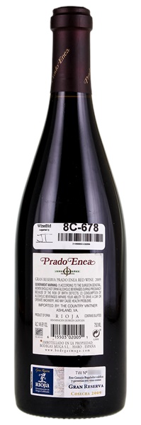 2009 Bodegas Muga Rioja Prado Enea Gran Reserva, 750ml