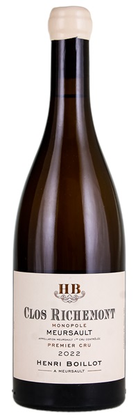 2022 Henri Boillot Meursault Clos Richemont, 750ml