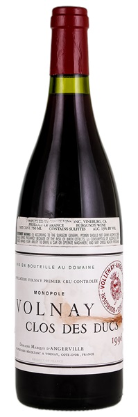 1996 Marquis d'Angerville Volnay Clos des Ducs