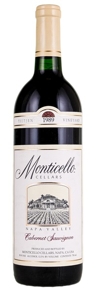 1989 Monticello Vineyards Tietjen Vineyard Cabernet Sauvignon, 750ml
