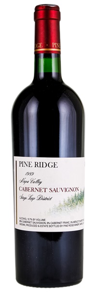 1989 Pine Ridge Stag's Leap District Cabernet Sauvignon