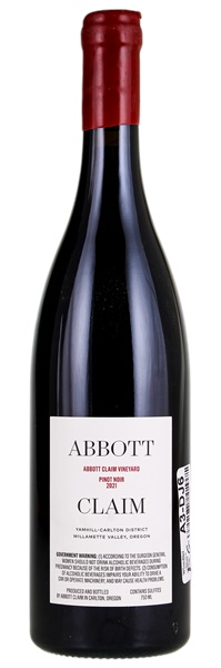 2021 Abbott Claim Abbott Claim Vineyard Pinot Noir, 750ml