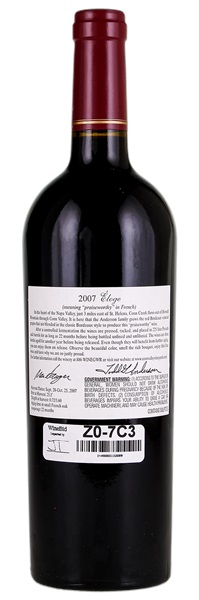 2007 Anderson's Conn Valley Vineyards Eloge, 750ml
