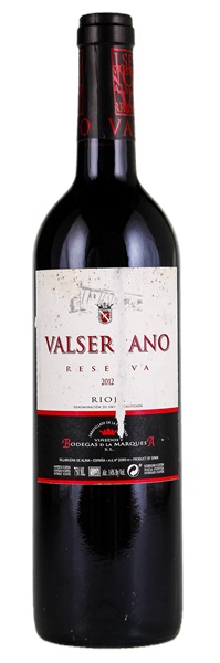 2012 Bodegas de la Marquesa Rioja Valserrano Reserva