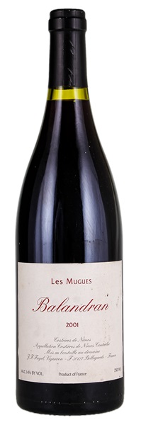 2001 Balandran Costières-de-Nîmes Les Mugues Rouge, 750ml