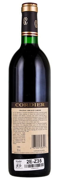 1986 Château Gruaud-Larose