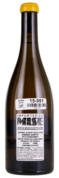 2012 Ganevat Cotes du Jura Les Chalasses Vieilles Vignes, 750ml