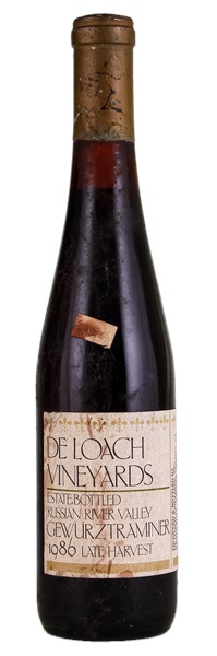 1986 De Loach Vineyards Late Harvest Gewurztraminer, 375ml