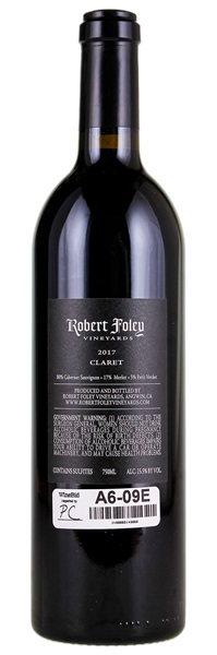 2017 Robert Foley Vineyards Claret, 750ml