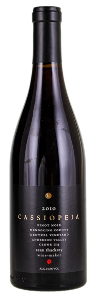 2010 Sean Thackrey Wentzel Vineyard Clone 114 Cassiopeia Pinot Noir, 750ml