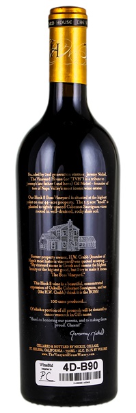 2021 The Vineyard House H.W. Crabb's Hermosa Valley The Boss Vineyard Block 8 Cabernet Sauvignon, 750ml