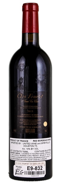 2015 Clos Fourtet, 750ml