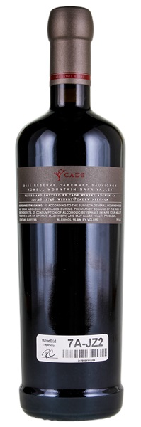 2021 Cade Estate Howell Mountain Reserve Cabernet Sauvignon, 750ml