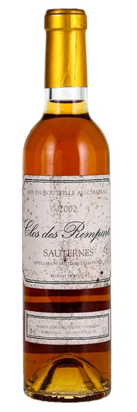 2002 Clos les Remparts Sauternes, 375ml
