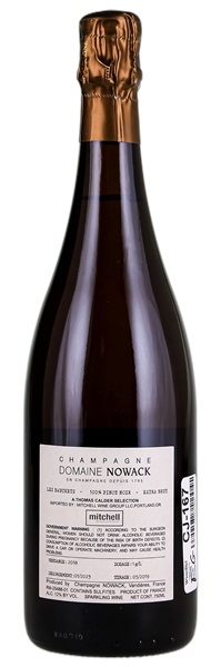 2018 Domaine Nowack Extra Brut Blanc de Noir Les Bauchets