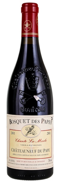 2001 Bosquet des Papes Chateauneuf Du Pape Chante Le Merle Vieilles Vignes