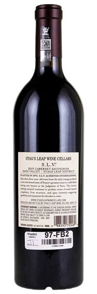 2019 Stag's Leap Wine Cellars SLV Cabernet Sauvignon, 750ml