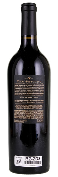 2015 The Setting Tenth Anniversary Vintage Cabernet Sauvignon, 750ml