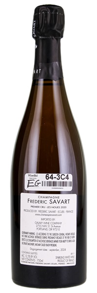2020 Frederic Savart Premier Cru Les Noues