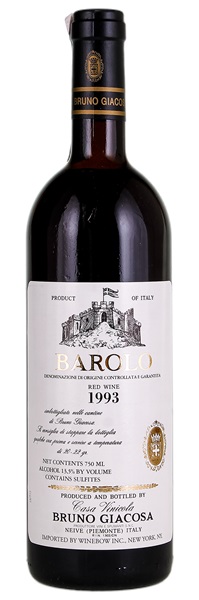 1993 Bruno Giacosa Barolo, 750ml