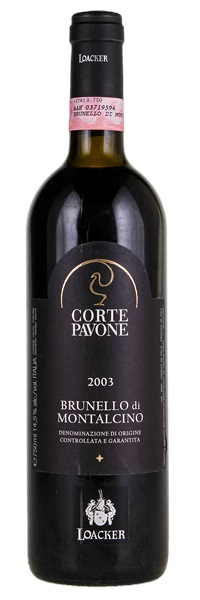 2003 Tenute Loacker Corte Pavone Brunello di Montalcino, 750ml