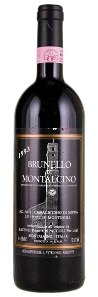 1993 Canalicchio di Sopra Brunello di Montalcino, 750ml
