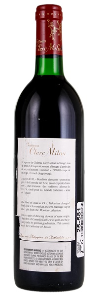 1989 Château Clerc-Milon, 750ml
