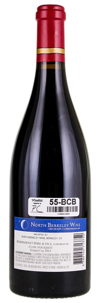 2015 Remoissenet Pere & Fils Clos de Vougeot, 750ml