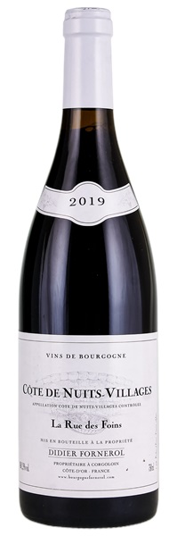 2019 Domaine Didier Fornerol Côte de Nuits-Villages La Rue Des Foins, 750ml