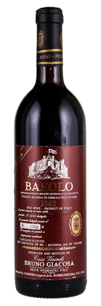1982 Bruno Giacosa Barolo Riserva Collina Rionda di Serralunga D'Alba
