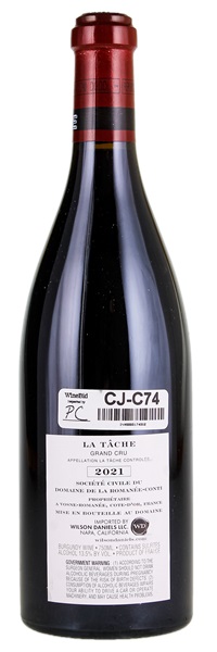 2021 Domaine de la Romanee-Conti La Tache, 750ml