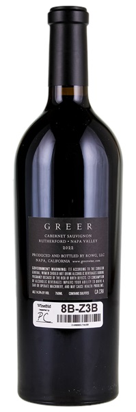 2022 Greer Cabernet Sauvignon, 750ml